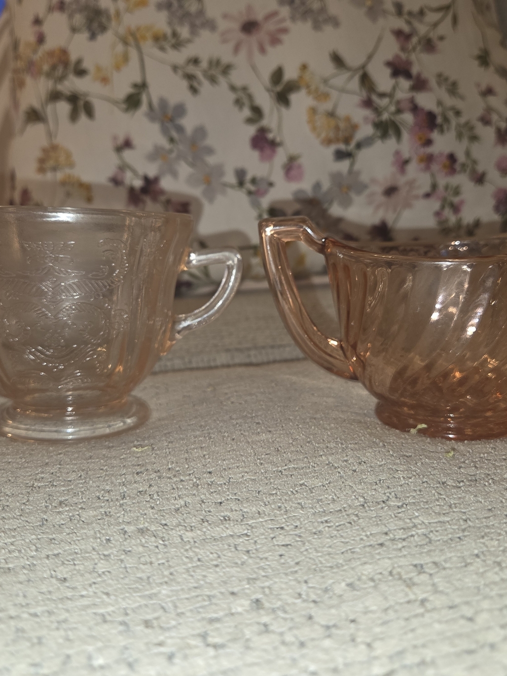 Vintage Pink Depression Glass Set